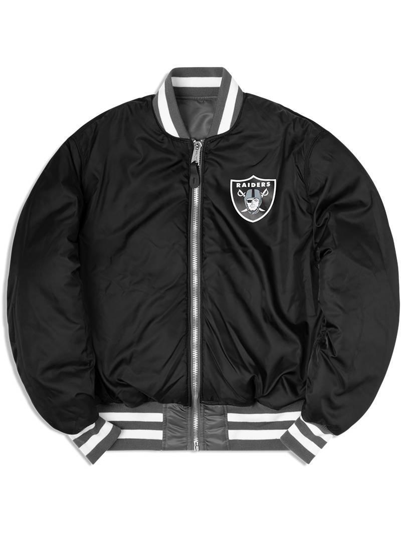 LAS VEGAS RAIDERS X ALPHA X NEW ERA MA-1 BOMBER JACKET Product Image