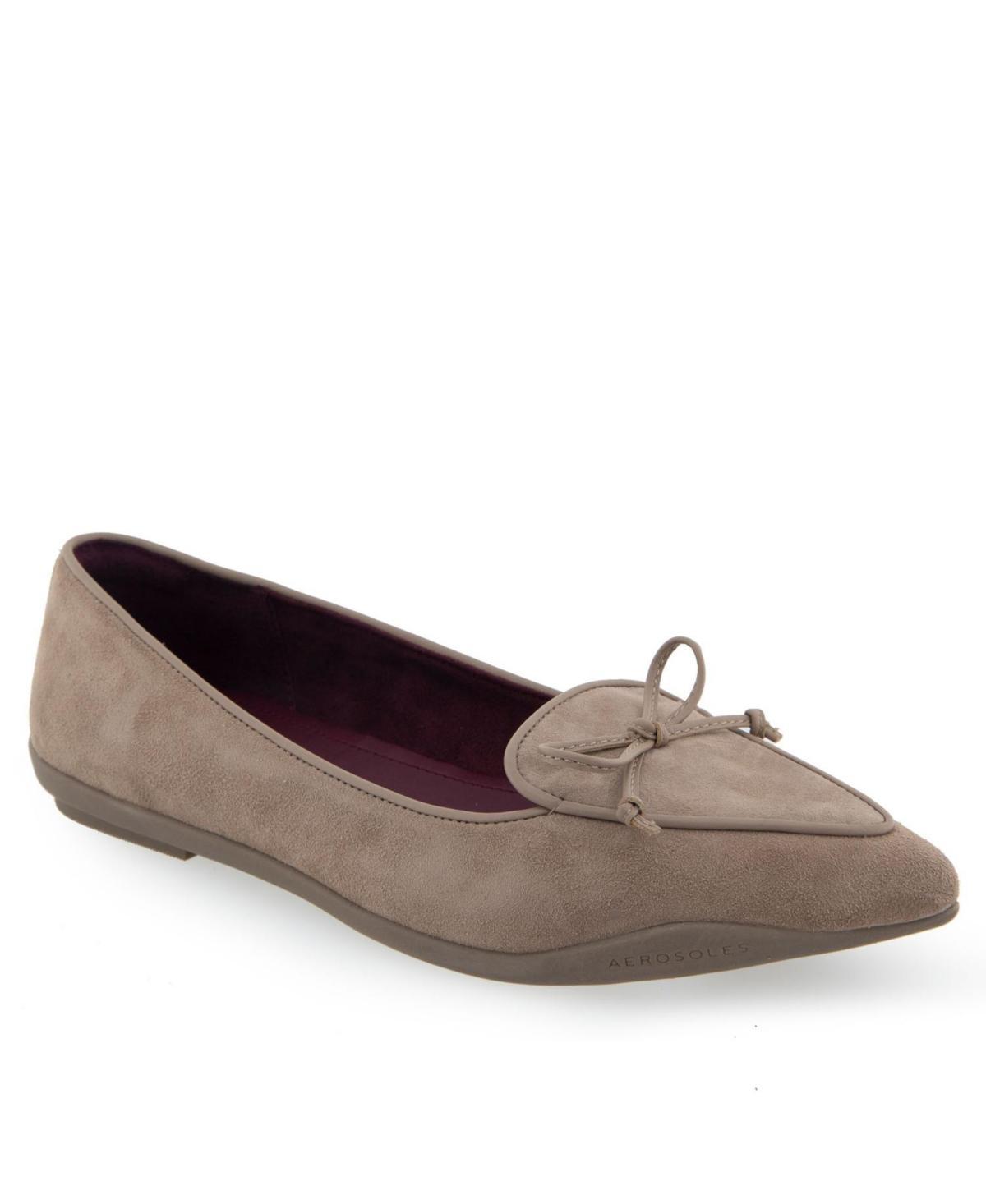 Aerosoles Doran Womens Suede Flats Purple Product Image