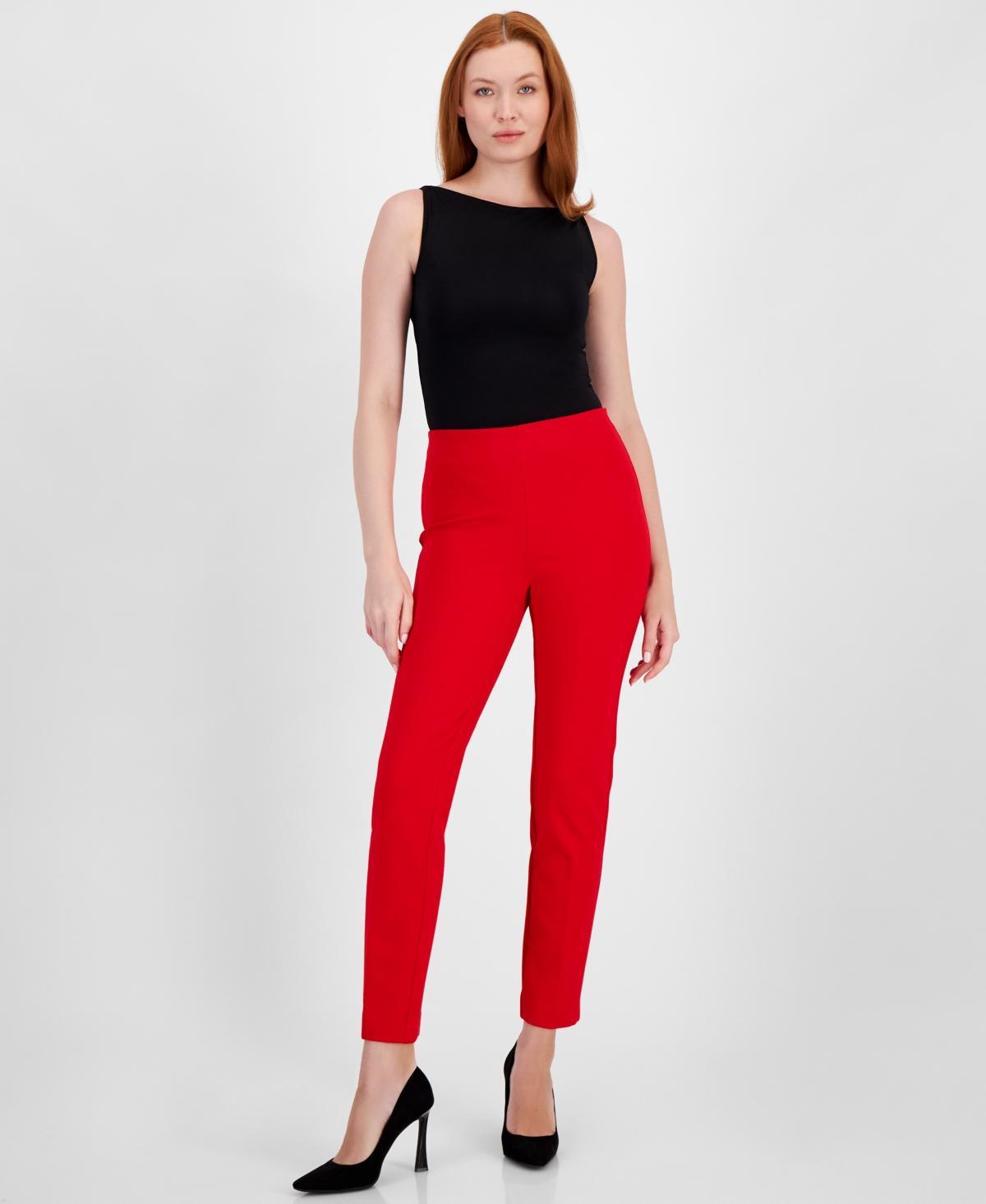 Anne Klein Petite Pull-On Compression Slim Ankle Pants Product Image