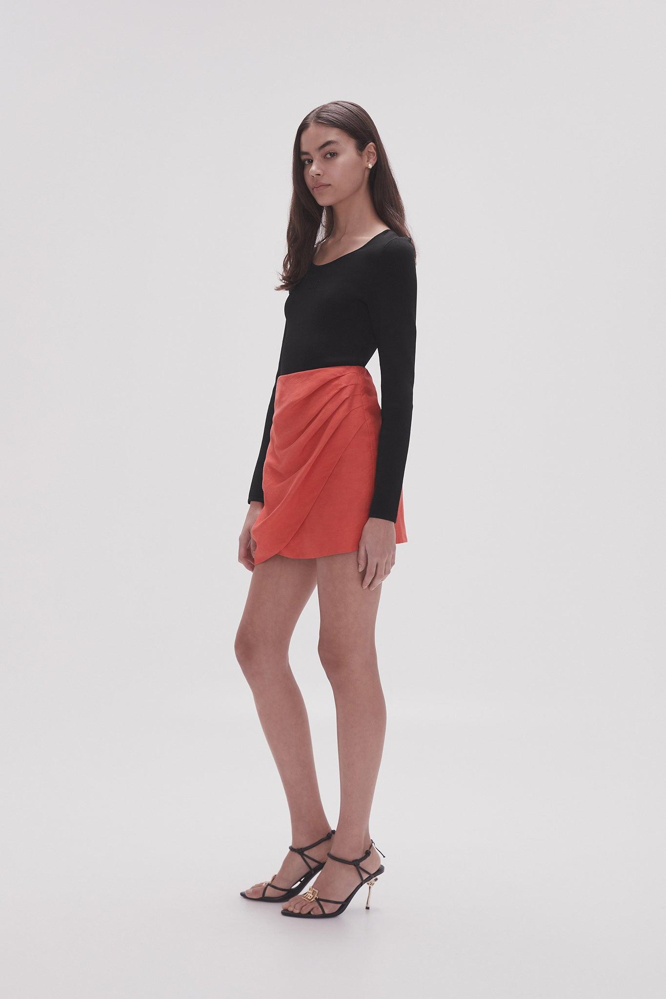 Kinship Draped Mini Skirt Product Image