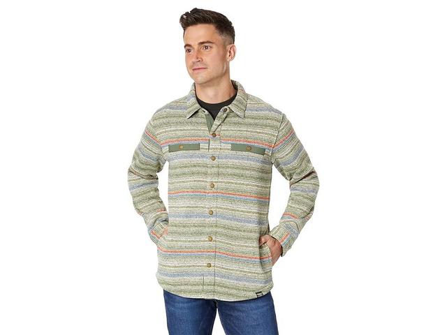 L.L.Bean Sweater Fleece Shirt Jac Print Regular (Buffalo Plaid Garnet) Men's Clothing Product Image