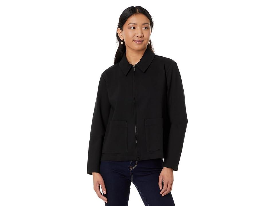 Zip-Front Washable Flex Ponte Jacket Product Image