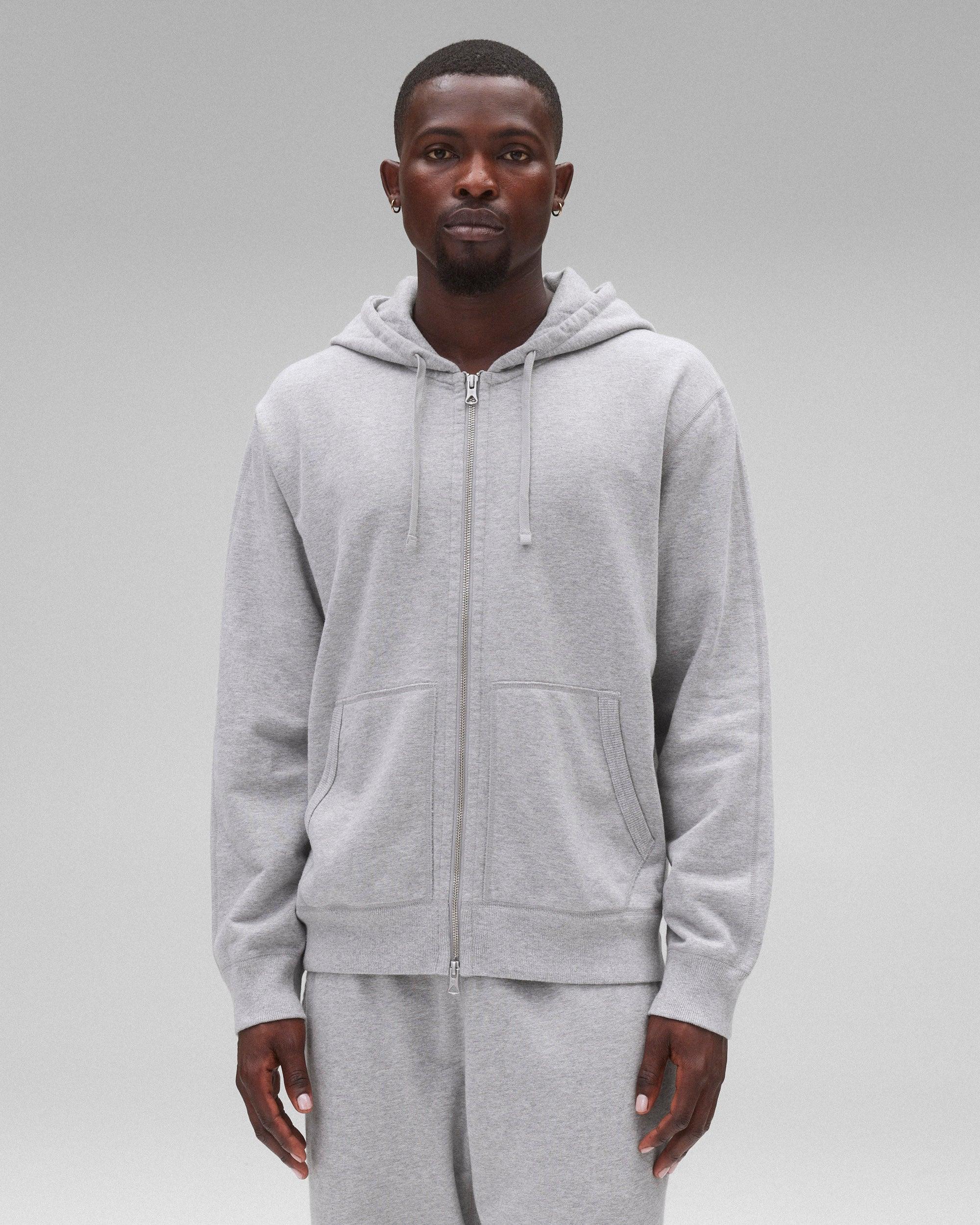 Midweight Terry Standard Zip Hoodie Male Product Image