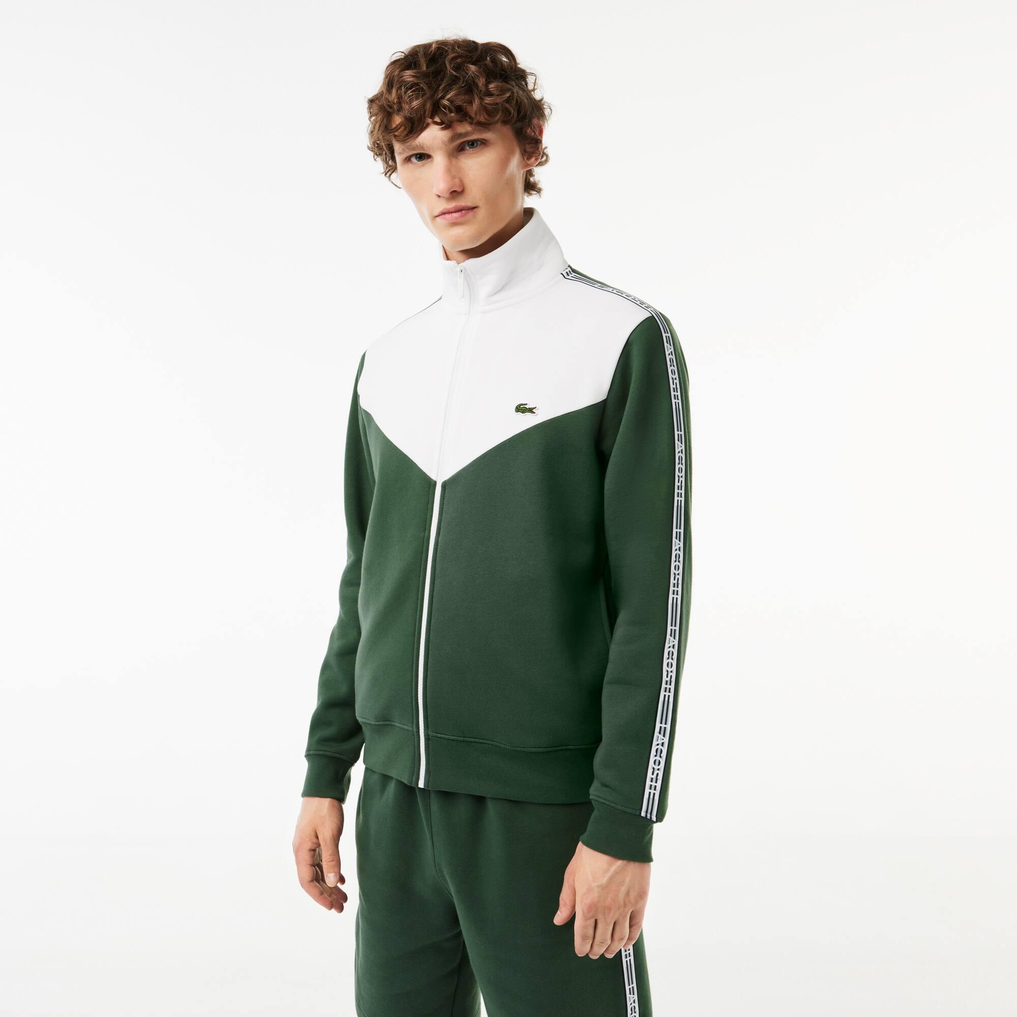 Men’s Lacoste Classic Fit Colourblock Zipped Jogger Sweatshirt Product Image