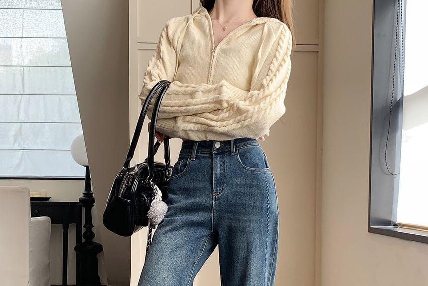 High Rise Washed Wide Leg Jeans Product Image