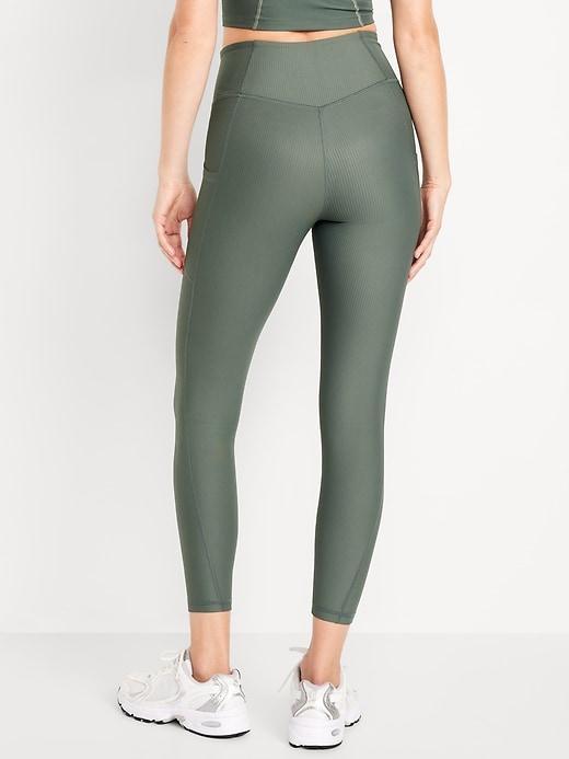 High-Waisted PowerSoft Ribbed Leggings Product Image