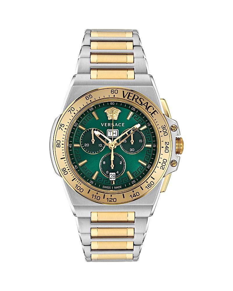 Versace Mens Swiss Chronograph Greca Extreme Two-Tone Stainless Steel Bracelet Watch 45mm Product Image