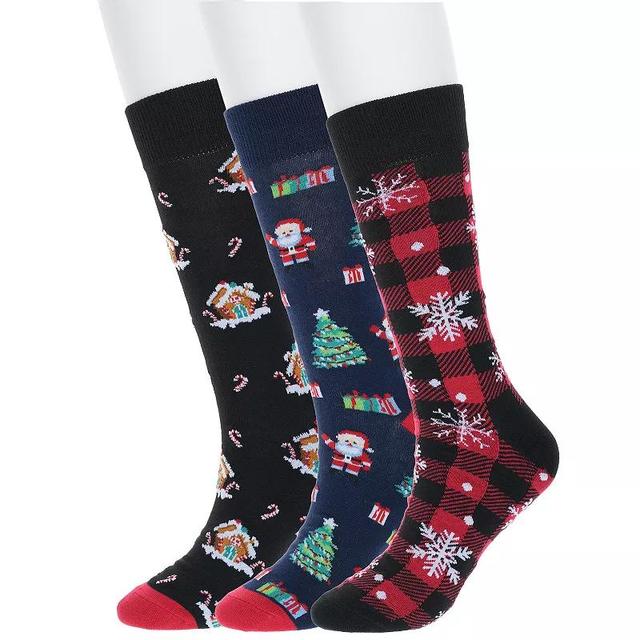 Mens 3-Pair Pack Holiday Novelty Socks Product Image