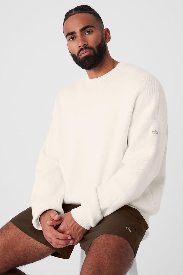 Scholar Crew Neck Sweater - Ivory Male Product Image