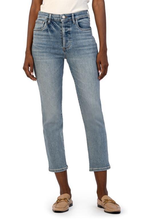 KUT from the Kloth Elizabeth High Waist Crop Straight Leg Jeans product image