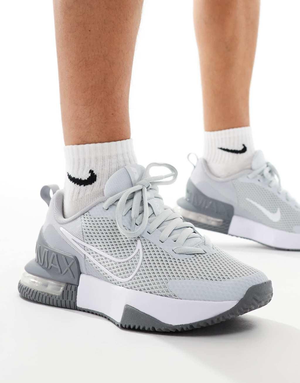 Nike Training Air Max Alpha 6 sneakers in light gray and white product image