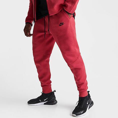 Nike Mens Nike Tech Fleece Joggers - Mens Black/Red Product Image