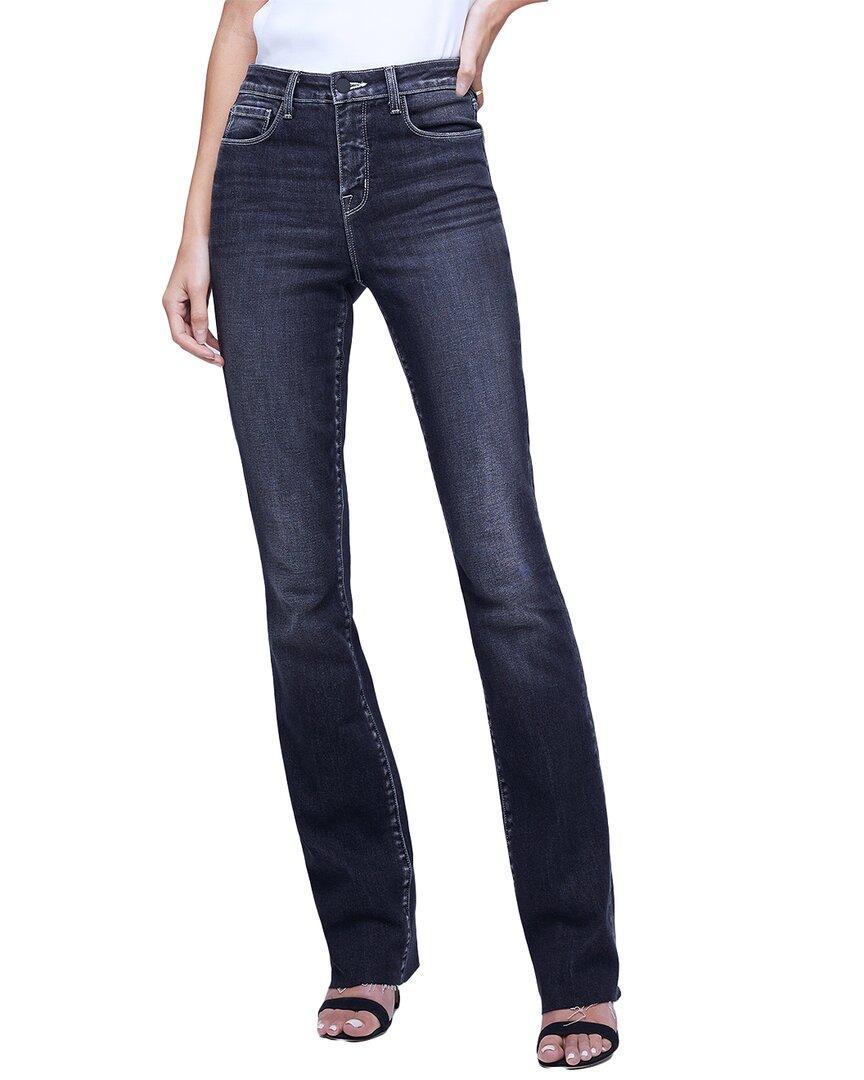 L'agence Ruth Carbon Black High-rise Straight Jean In Blue Product Image