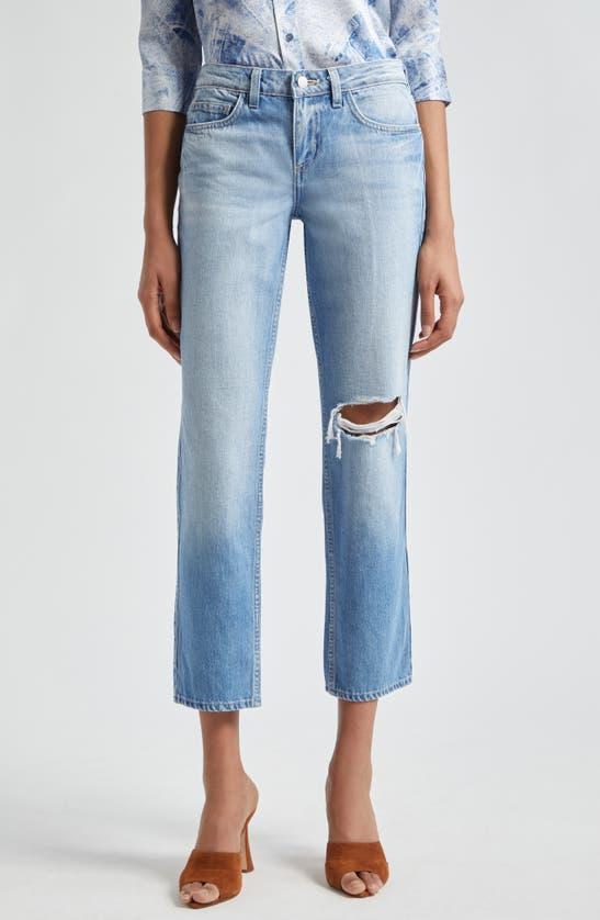 L AGENCE Nevia Low Rise Slouch Straight Leg Jeans In Caruso Destruct Product Image