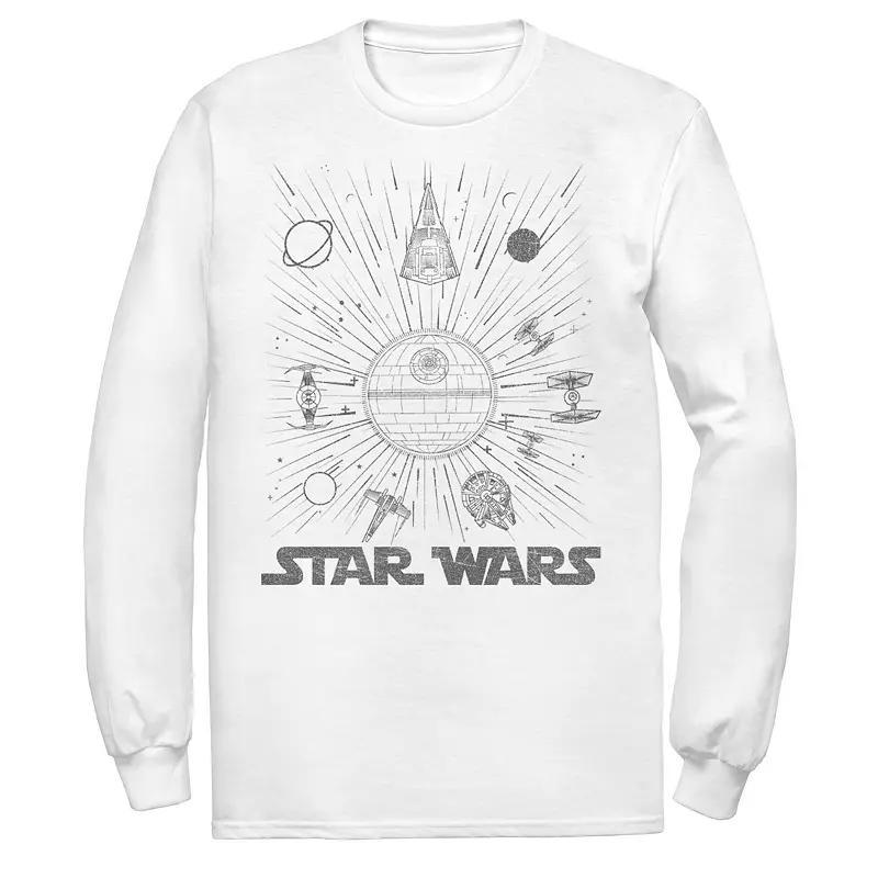 Mens Star Wars Ships And Lines Burst Tee Product Image