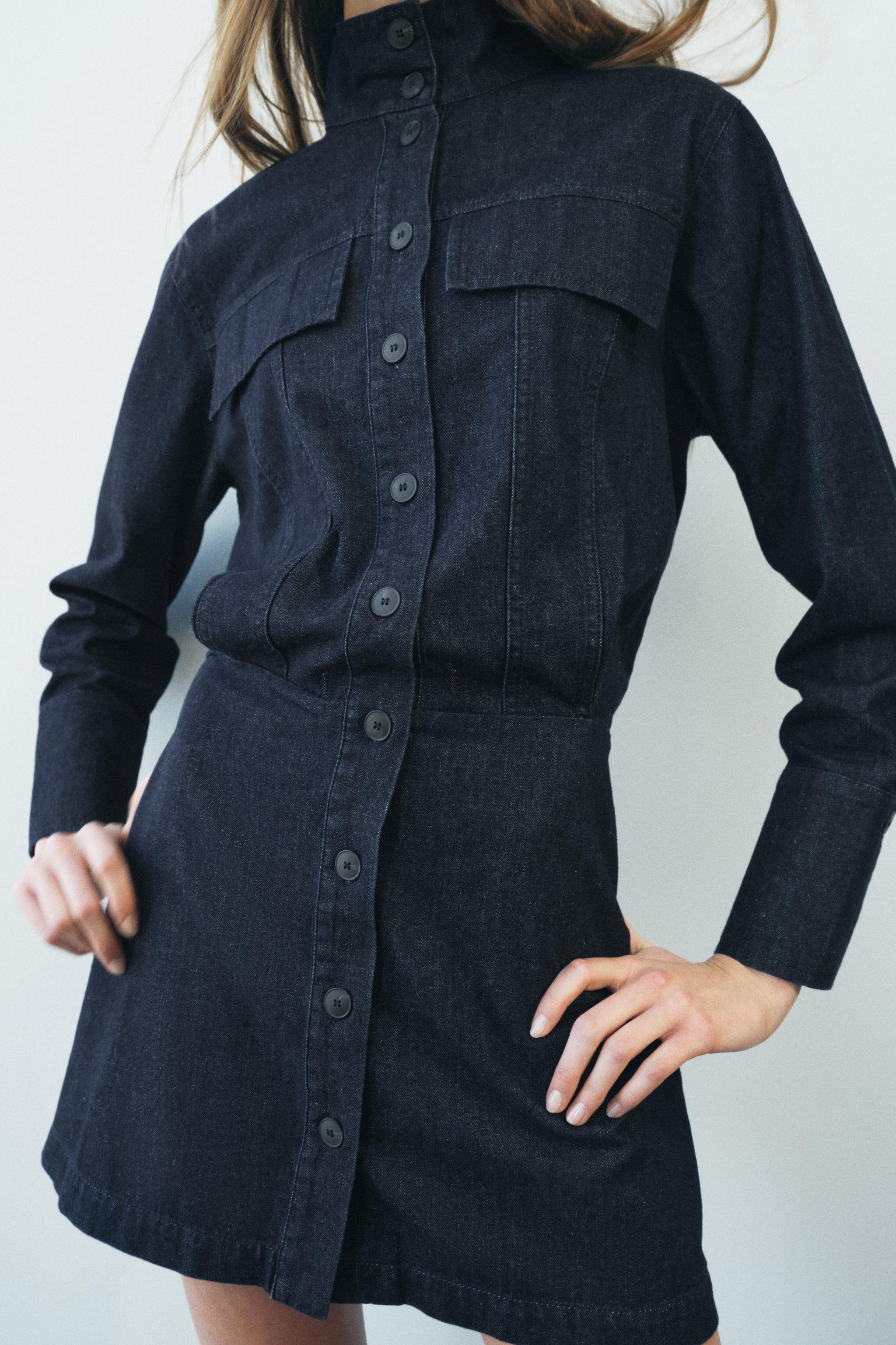 POCKET DENIM DRESS ZW COLLECTION Product Image