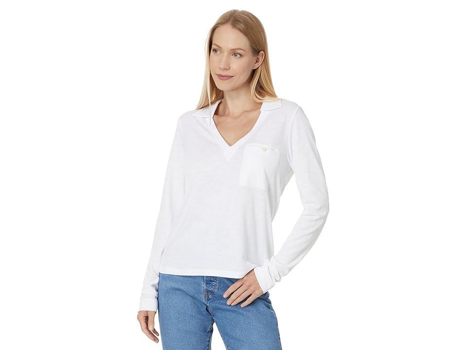 Lilla P Long Sleeve Collared V-Neck Women's Clothing Product Image