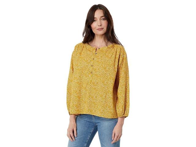 Toad&Co Manzana Long Sleeve Peasant Top (Pike Ditsy Print) Women's Clothing Product Image