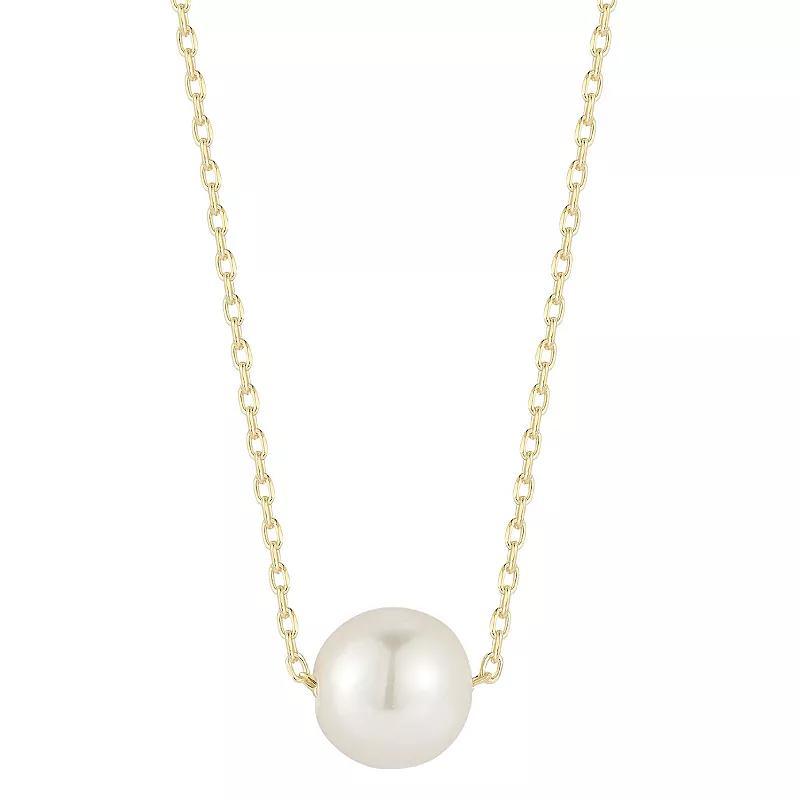 Sunkissed Sterling Single Freshwater Cultured Pearl Necklace, Womens Gold Tone Product Image