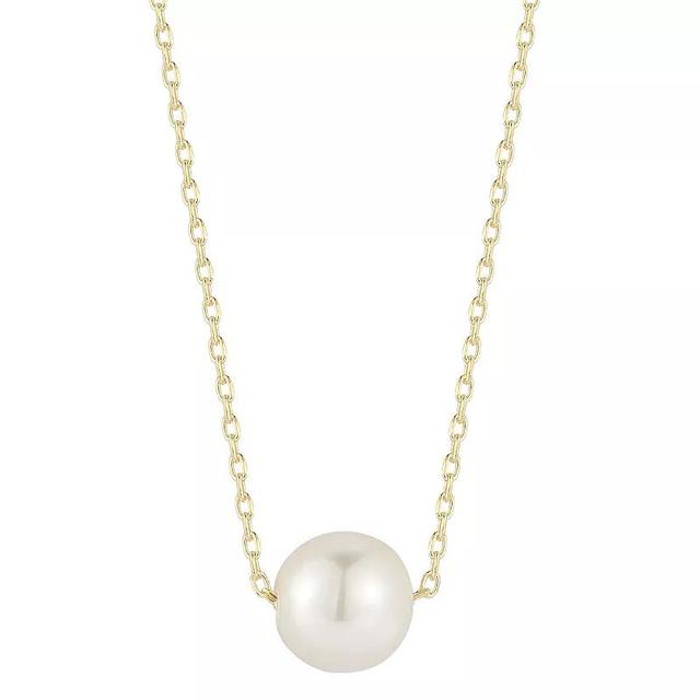 Sunkissed Sterling Single Freshwater Cultured Pearl Necklace, Womens Gold Tone Product Image