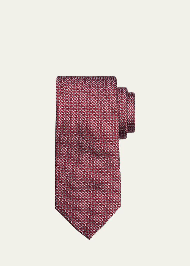 Mens Silk Jacquard Micro-Neat Tie Product Image