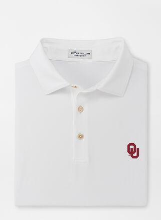 Peter Millar Mens Oklahoma Solid Performance Jersey Polo | Color: White | Size: M Product Image