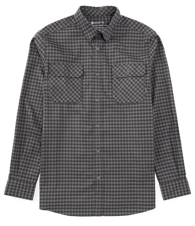 Beretta Stretch Cadet Gingham Flannel Long Sleeve Woven Shirt Product Image