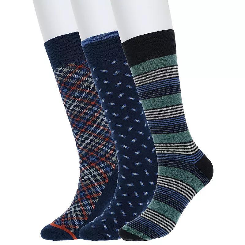 Mens Sonoma Goods For Life 3-pack Patterned Dress Socks Product Image