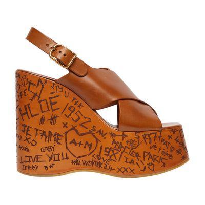 Maxime Wedge Sandals In Brown product image