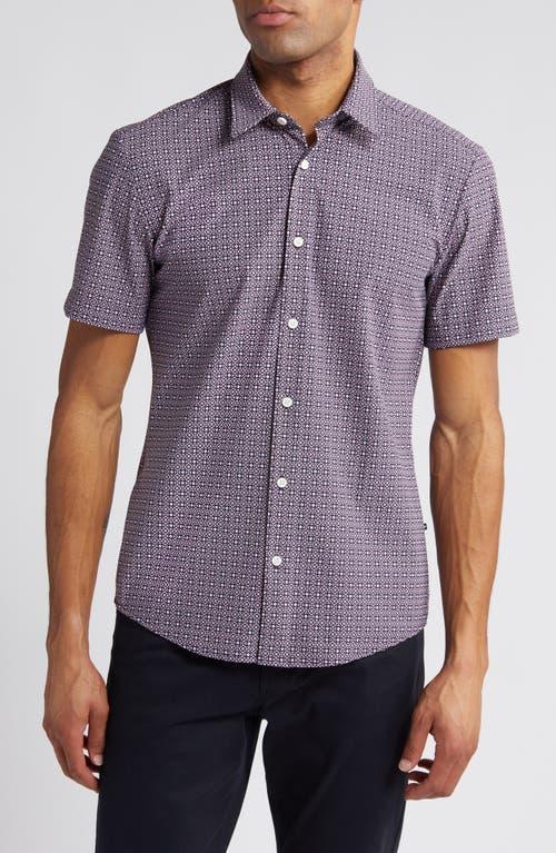 BOSS Roan Ken Slim Fit Short Sleeve Button-Up Shirt Product Image