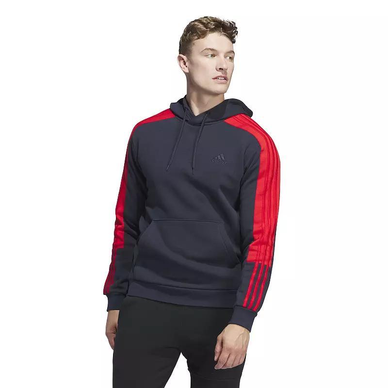 Mens adidas Essentials 3-Stripes Fleece Sportswear Hoodie Product Image