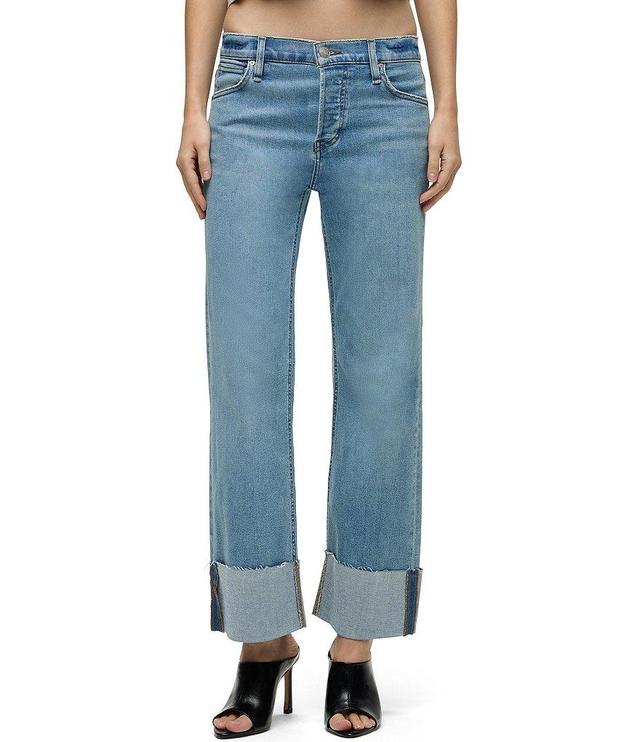 Hudson Jeans Rosie Denim High Rise Wide Leg Cuff Jeans Product Image