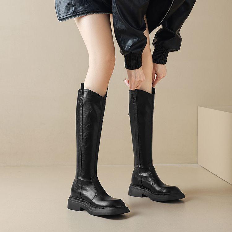 Platform Plain Zip Tall Boots product image