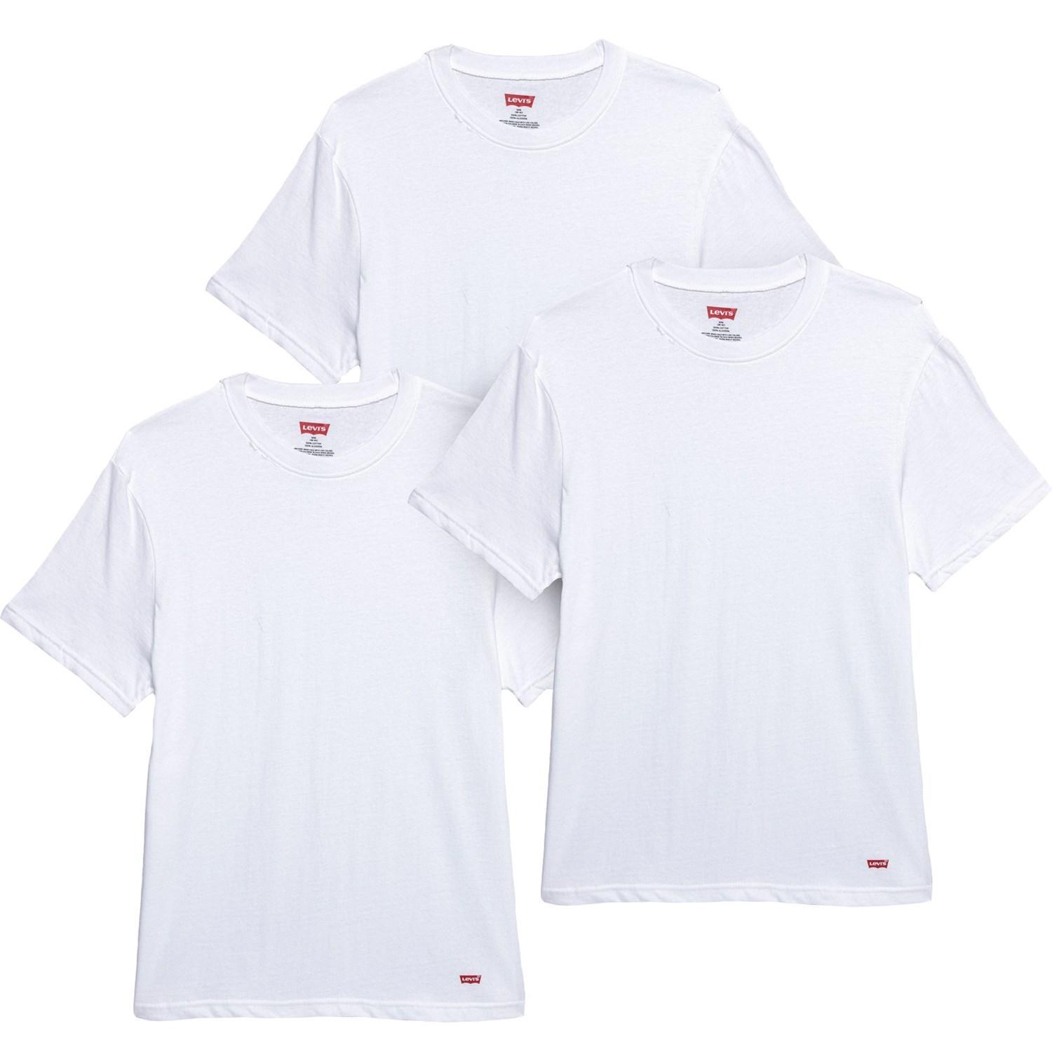 Levi's Cotton Undershirts - 3-Pack, Crew Neck, Short Sleeve Product Image