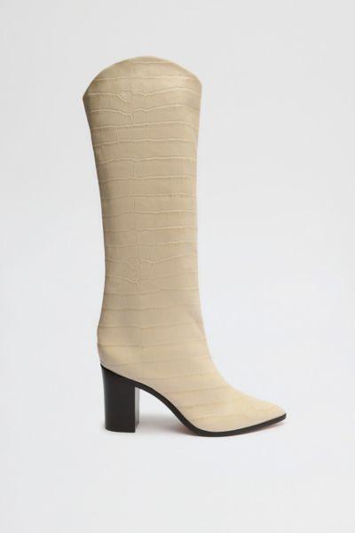 Maryana Block Crocodile-Embossed Leather Boot Female Product Image