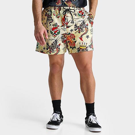 Ed Hardy Mens Flashboard Graphic Mesh Shorts Size 2XL Product Image