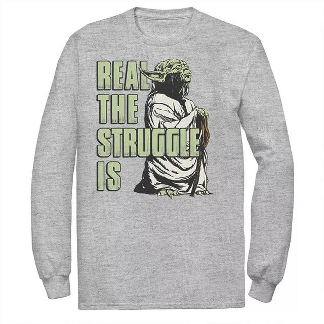 Mens Star Wars Yoda Real The Struggle Is Tee Product Image