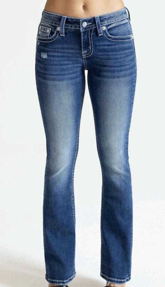 Miss Me® Ladies' Pony Print Mid Rise Boot Cut Jeans Product Image