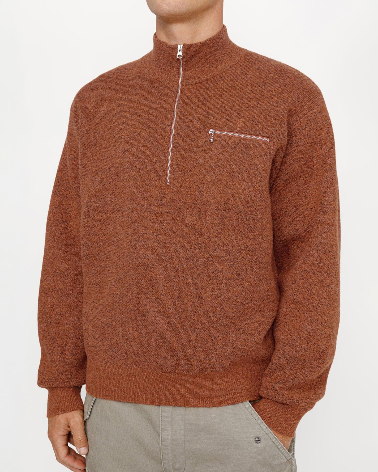 HALF ZIP MOCK NECK SWEATER Male Product Image