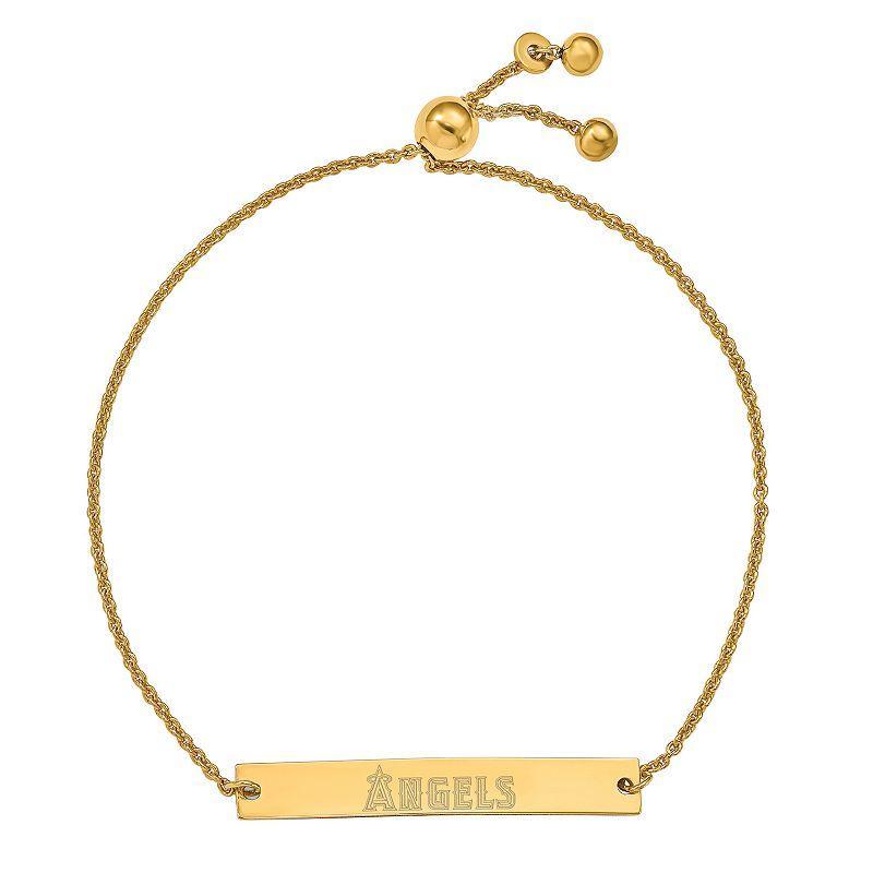 LogoArt Los Angeles Angels Small Bar Adjustable Bracelet, Womens Gold Tone Product Image