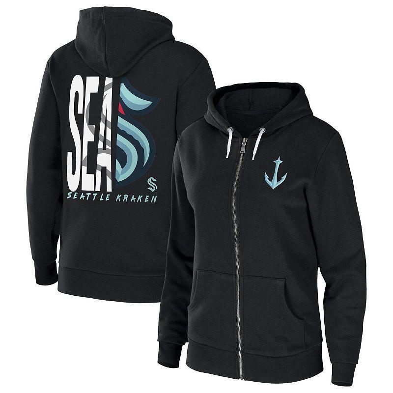 Womens WEAR by Erin Andrews Black Seattle Kraken Sponge Fleece Full-Zip Hoodie Product Image