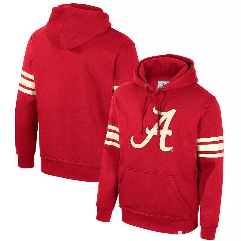 Mens Colosseum Crimson Alabama Crimson Tide Saluting Pullover Hoodie Product Image