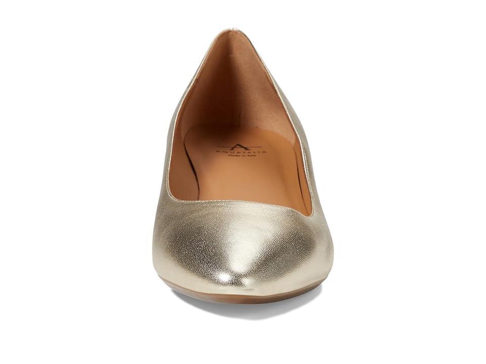 Aquatalia Pasha Metallic Leather Pump (Platino) Women's Shoes Product Image