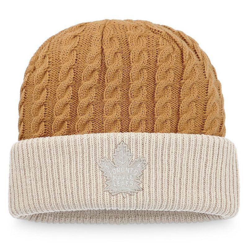 Mens Fanatics Branded Natural Toronto Maple Leafs Outdoor Play Cuffed Knit Hat Product Image