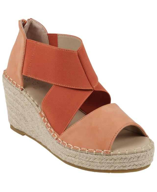 Gc Shoes Womens Tia Strappy Espadrille Wedge Sandals Product Image