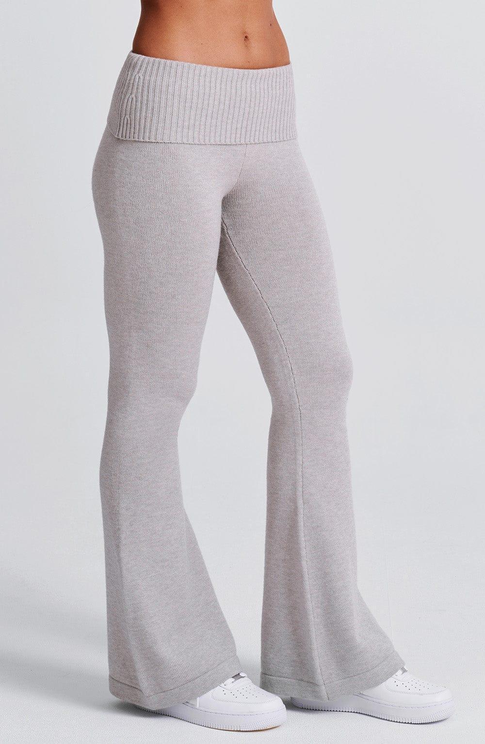 Portia Knit Pants - Light Grey Marl Product Image