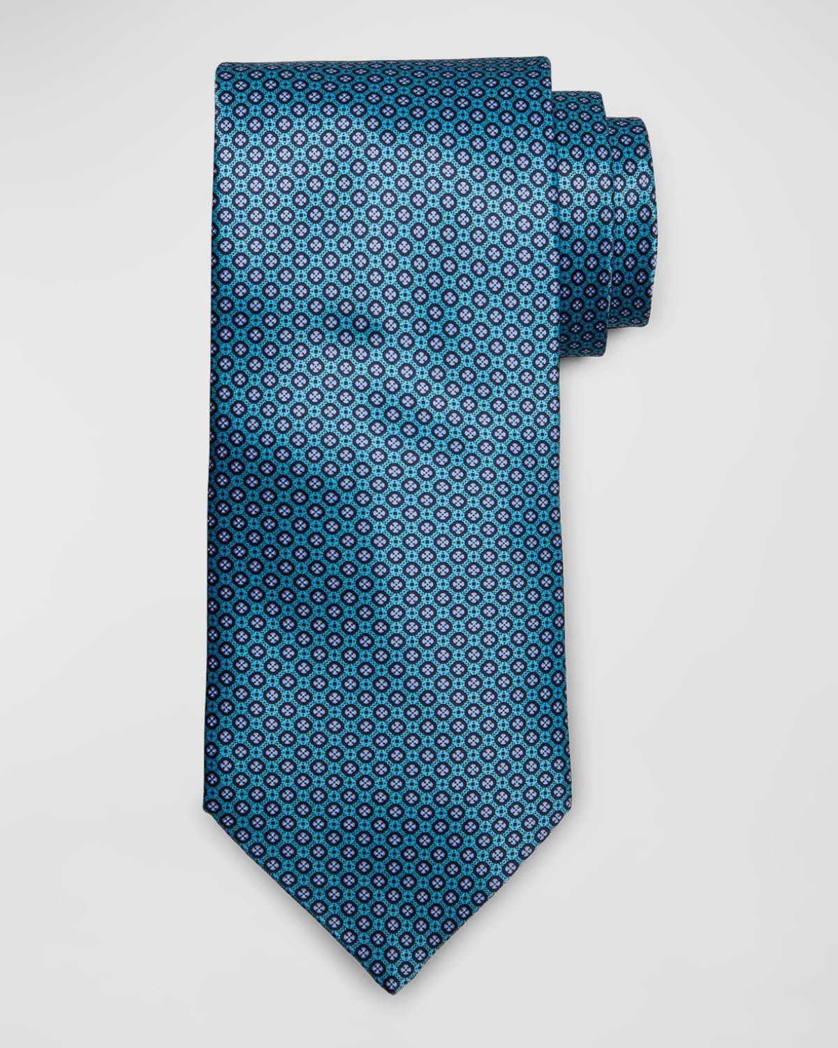 Men's Small Squares Silk Tie Product Image