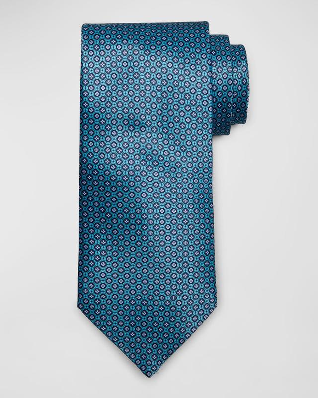 Mens Small Squares Silk Tie Product Image