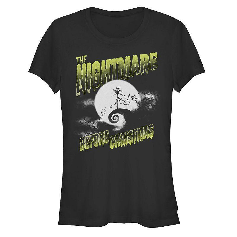 Disneys The Nightmare Before Christmas Womens Spooky Title Logo Tee, Girls Product Image