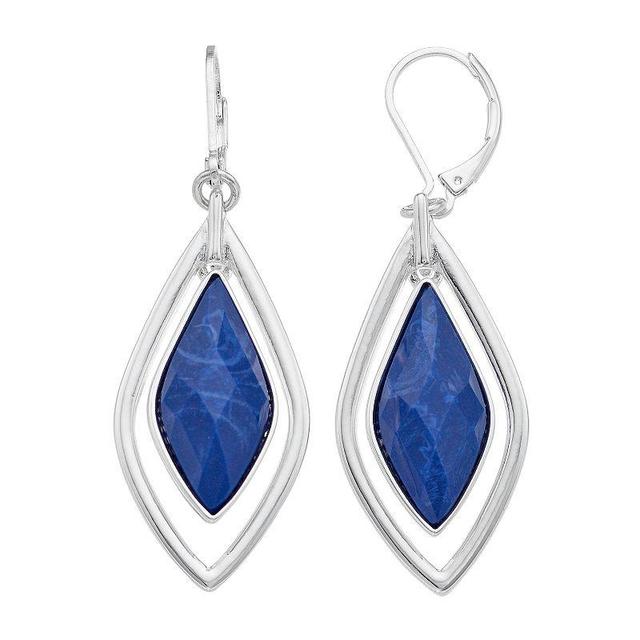 Napier Marquise Orbital Drop Earrings, Womens, Blue Product Image